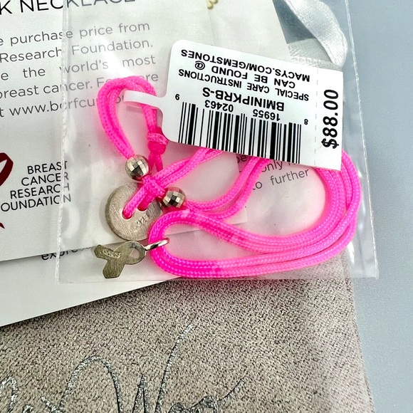 Alex Woo Breast Cancer Awareness Sterling Silver Mounted Small Cord Bracelet - Picture 5 of 5